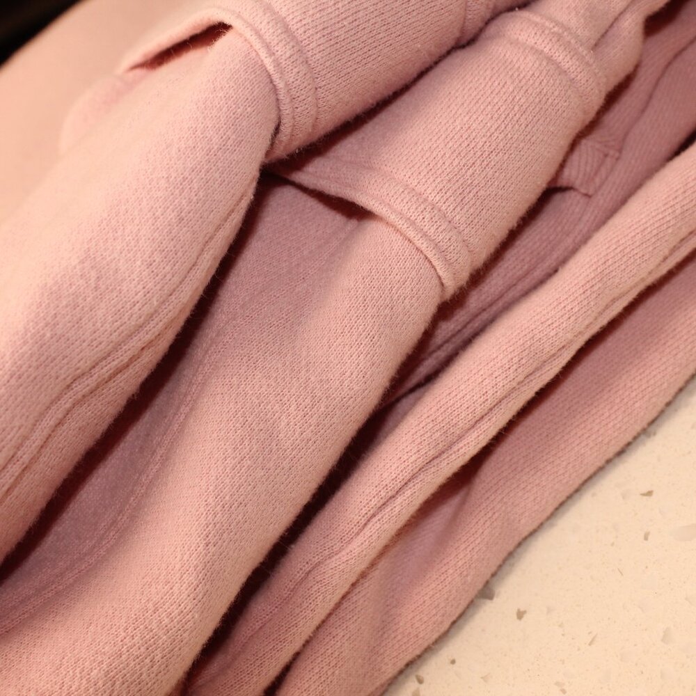 PINK FLEECE WIDE-LEG CARGO SWEATPANTS - Picture 12 of 13